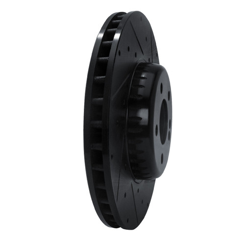 DFC Brake Rotor - Drilled and Slotted - Black 633-63117R