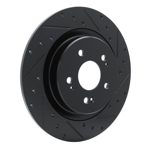 DFC Brake Rotor - Drilled and Slotted - Black 633-58038R
