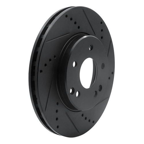 DFC Brake Rotor - Drilled and Slotted - Black 633-63047R