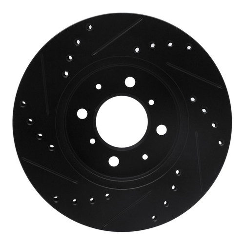 DFC Brake Rotor - Drilled and Slotted - Black 633-59016R