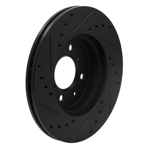 DFC Brake Rotor - Drilled and Slotted - Black 633-59016R