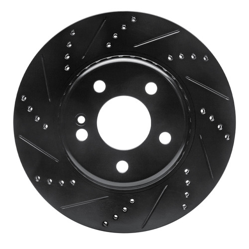 DFC Brake Rotor - Drilled and Slotted - Black 633-63118L