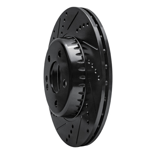DFC Brake Rotor - Drilled and Slotted - Black 633-63118L