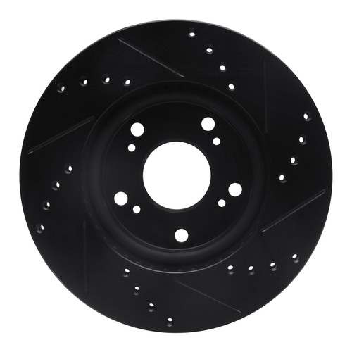 DFC Brake Rotor - Drilled and Slotted - Black 633-59034L