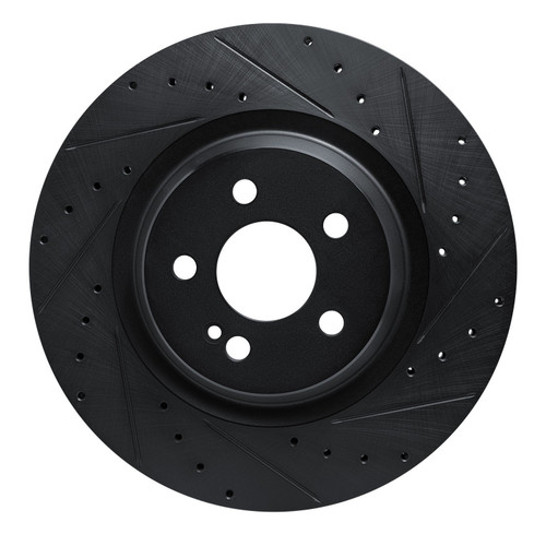 DFC Brake Rotor - Drilled and Slotted - Black 633-63183R