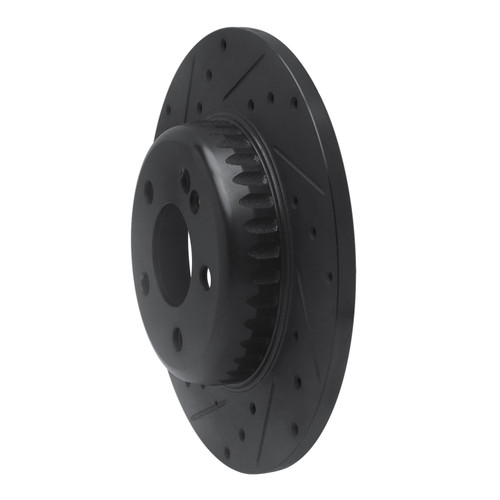 DFC Brake Rotor - Drilled and Slotted - Black 633-63173L