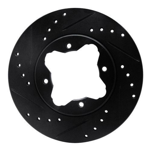 DFC Brake Rotor - Drilled and Slotted - Black 633-59017L