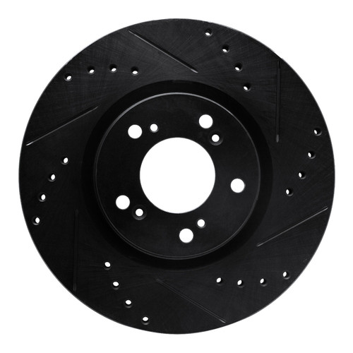 DFC Brake Rotor - Drilled and Slotted - Black 633-59027R