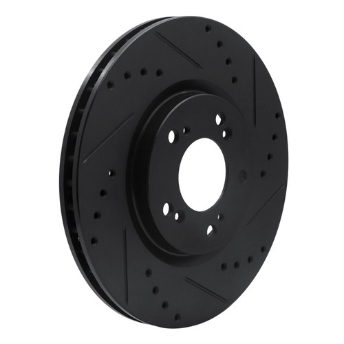DFC Brake Rotor - Drilled and Slotted - Black 633-59027R
