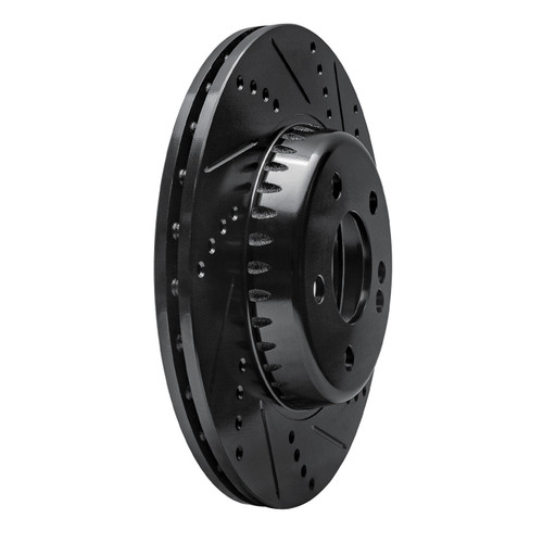 DFC Brake Rotor - Drilled and Slotted - Black 633-63118R