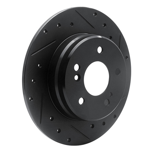 DFC Brake Rotor - Drilled and Slotted - Black 633-63013R
