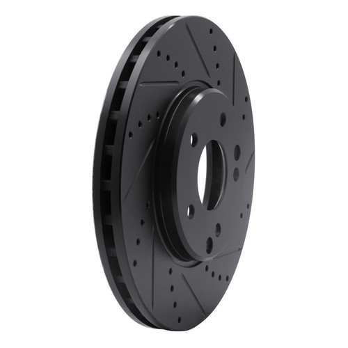 DFC Brake Rotor - Drilled and Slotted - Black 633-63048R