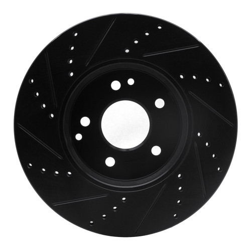 DFC Brake Rotor - Drilled and Slotted - Black 633-63048R