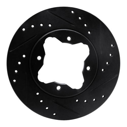 DFC Brake Rotor - Drilled and Slotted - Black 633-59017R