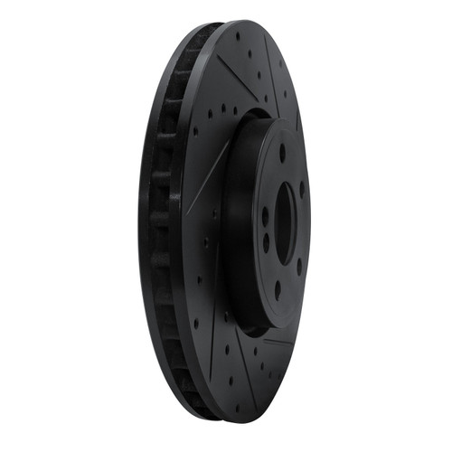DFC Brake Rotor - Drilled and Slotted - Black 633-63186R