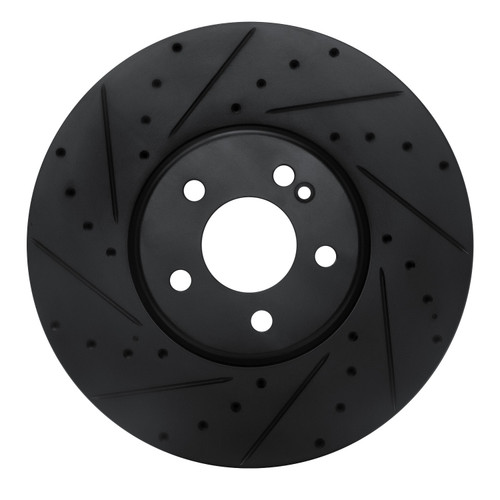 DFC Brake Rotor - Drilled and Slotted - Black 633-63119L