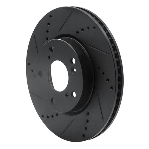 DFC Brake Rotor - Drilled and Slotted - Black 633-59061L