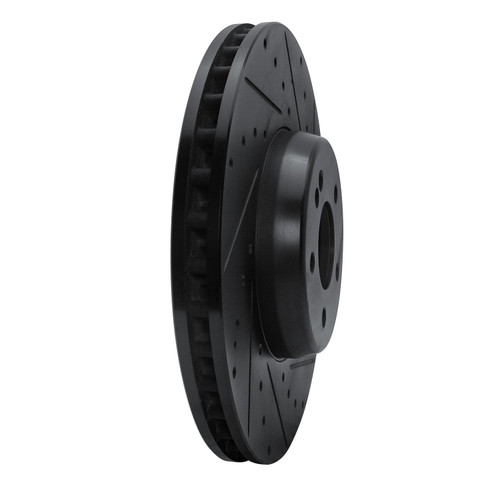 DFC Brake Rotor - Drilled and Slotted - Black 633-63119R