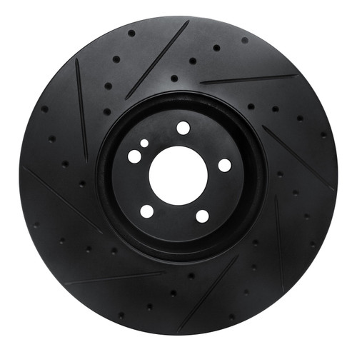 DFC Brake Rotor - Drilled and Slotted - Black 633-63119R