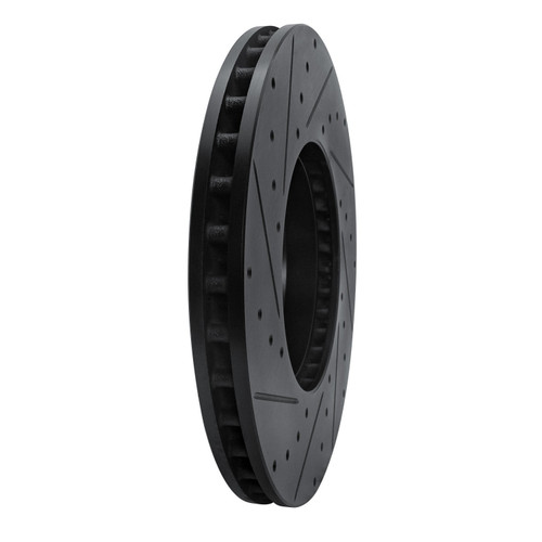 DFC Brake Rotor - Drilled and Slotted - Black 633-63119R