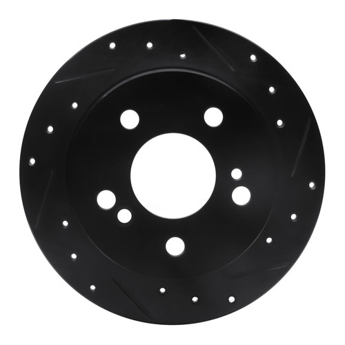 DFC Brake Rotor - Drilled and Slotted - Black 633-63015R