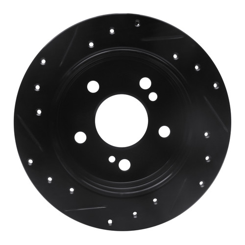 DFC Brake Rotor - Drilled and Slotted - Black 633-63015R