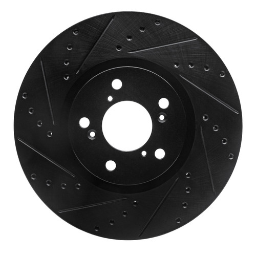 DFC Brake Rotor - Drilled and Slotted - Black 633-59053L