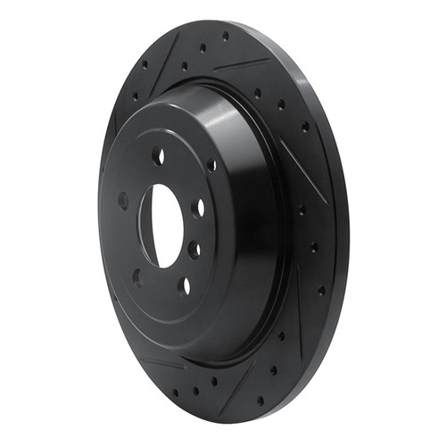 DFC Brake Rotor - Drilled and Slotted - Black 633-63129L