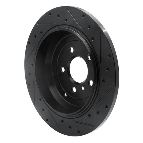 DFC Brake Rotor - Drilled and Slotted - Black 633-63129L