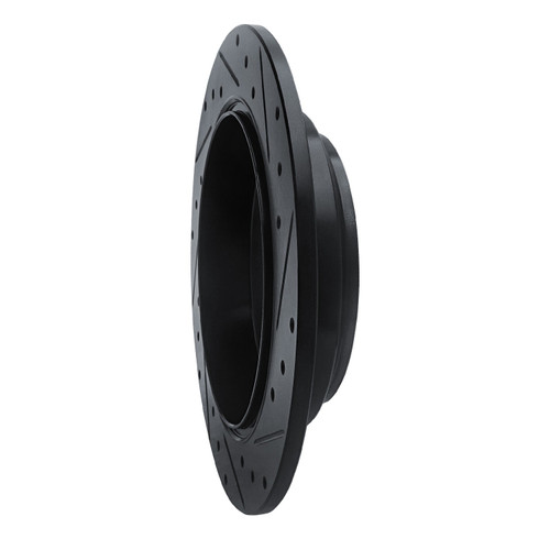 DFC Brake Rotor - Drilled and Slotted - Black 633-59062L