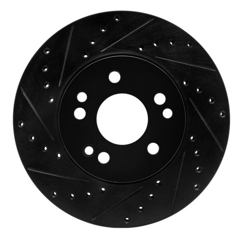 DFC Brake Rotor - Drilled and Slotted - Black 633-63020L