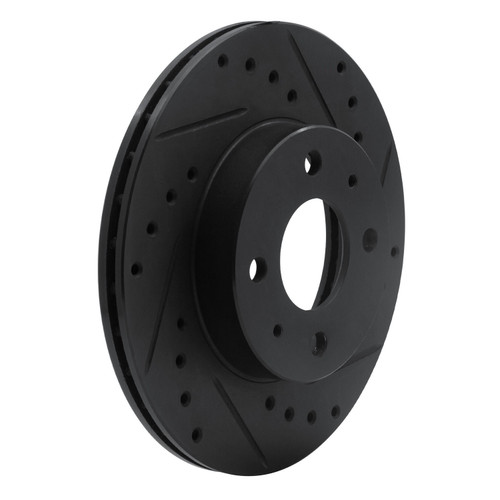 DFC Brake Rotor - Drilled and Slotted - Black 633-67037R