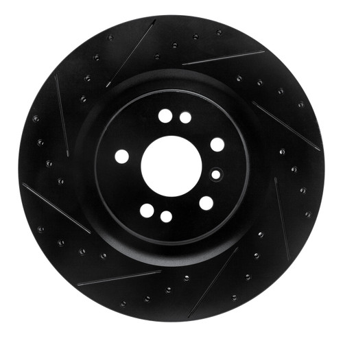 DFC Brake Rotor - Drilled and Slotted - Black 633-63130L
