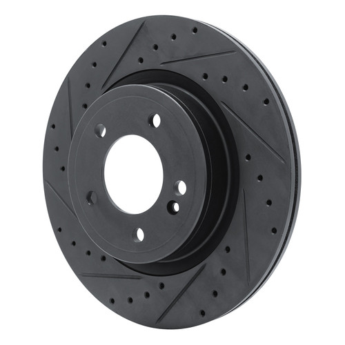 DFC Brake Rotor - Drilled and Slotted - Black 633-63177L