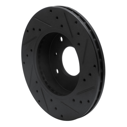 DFC Brake Rotor - Drilled and Slotted - Black 633-67028L