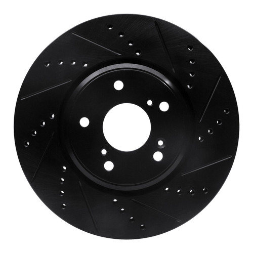 DFC Brake Rotor - Drilled and Slotted - Black 633-59063R