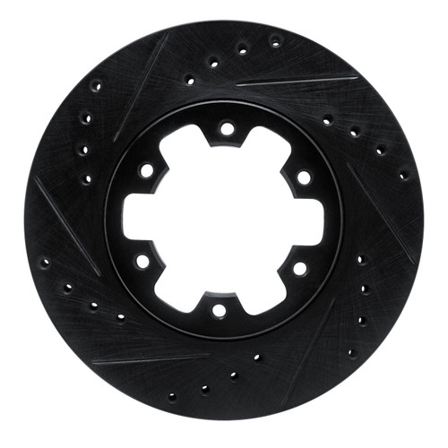 DFC Brake Rotor - Drilled and Slotted - Black 633-67080L