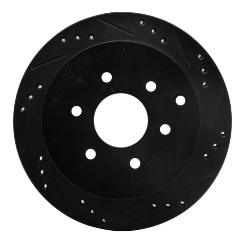 DFC Brake Rotor - Drilled and Slotted - Black 633-67094R