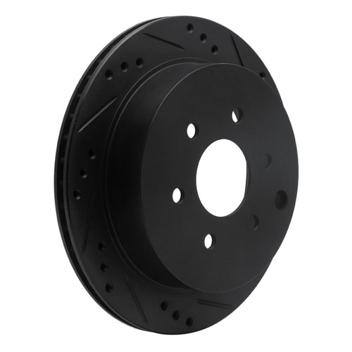 DFC Brake Rotor - Drilled and Slotted - Black 633-67094R