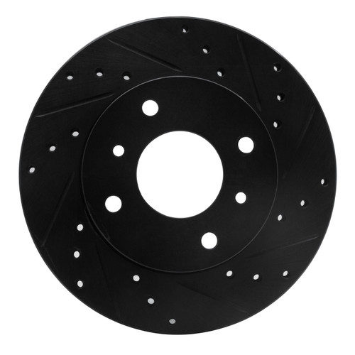 DFC Brake Rotor - Drilled and Slotted - Black 633-67028R