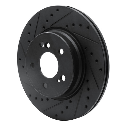 DFC Brake Rotor - Drilled and Slotted - Black 633-63030L