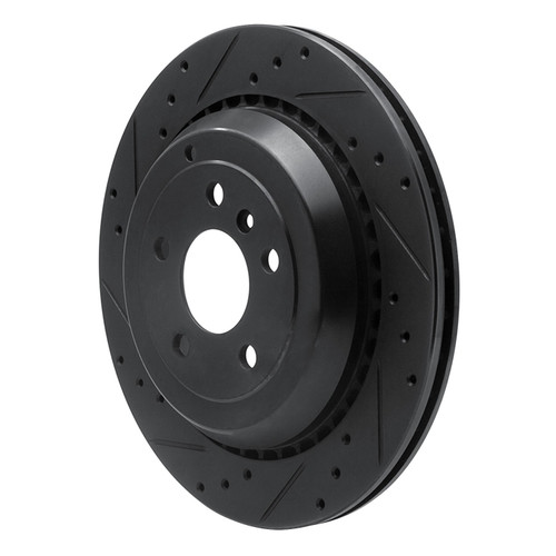 DFC Brake Rotor - Drilled and Slotted - Black 633-63131L