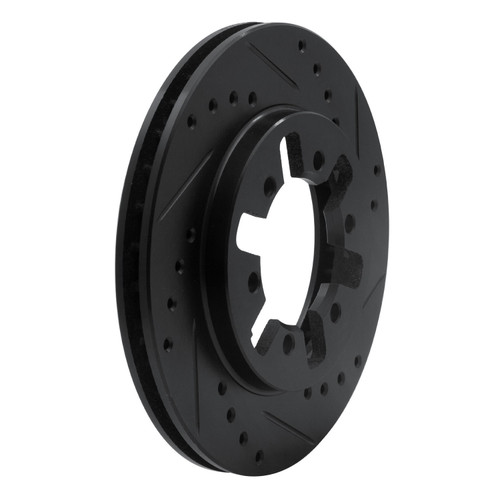 DFC Brake Rotor - Drilled and Slotted - Black 633-67081R