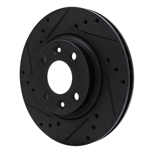 DFC Brake Rotor - Drilled and Slotted - Black 633-63159L