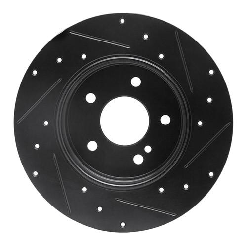 DFC Brake Rotor - Drilled and Slotted - Black 633-63032L