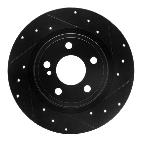 DFC Brake Rotor - Drilled and Slotted - Black 633-63107R