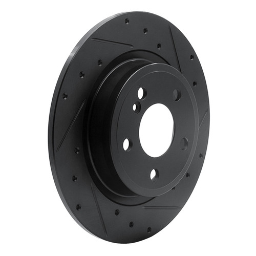 DFC Brake Rotor - Drilled and Slotted - Black 633-63107R