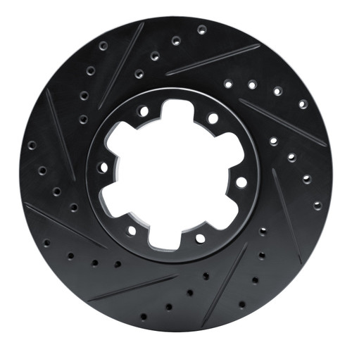 DFC Brake Rotor - Drilled and Slotted - Black 633-67084L