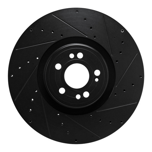 DFC Brake Rotor - Drilled and Slotted - Black 633-63180R