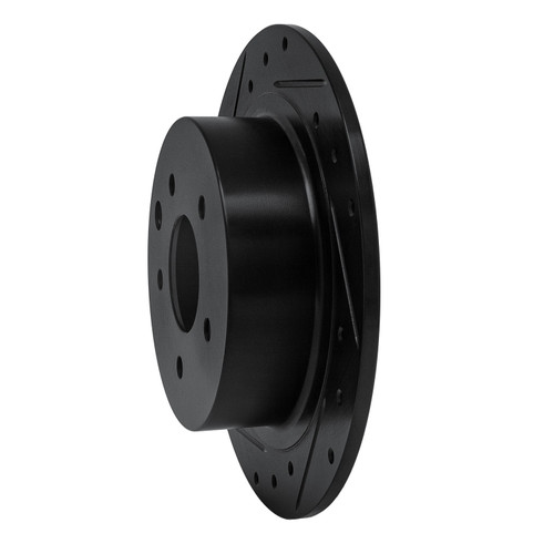 DFC Brake Rotor - Drilled and Slotted - Black 633-67050L